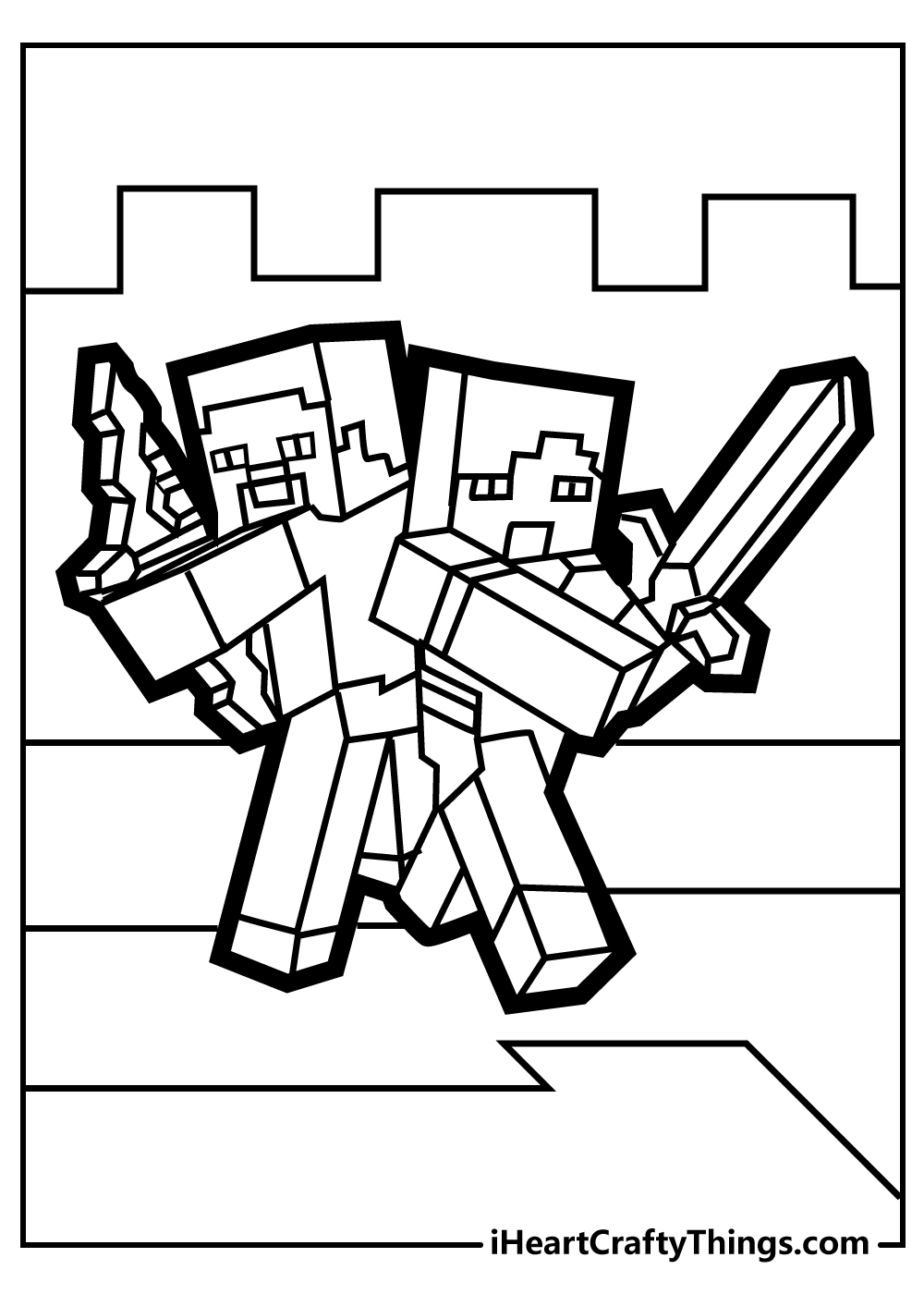 Free Minecraft Printable Coloring Pages