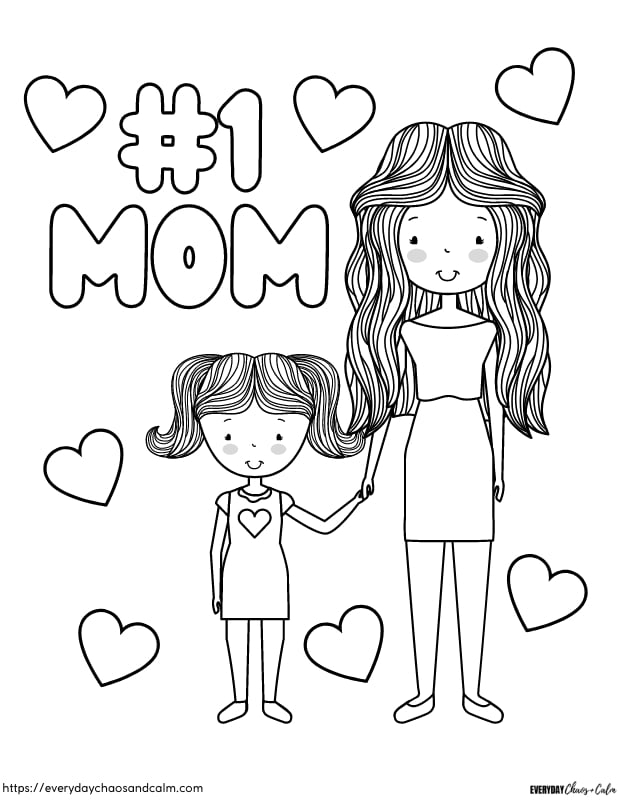 mother's day coloring page