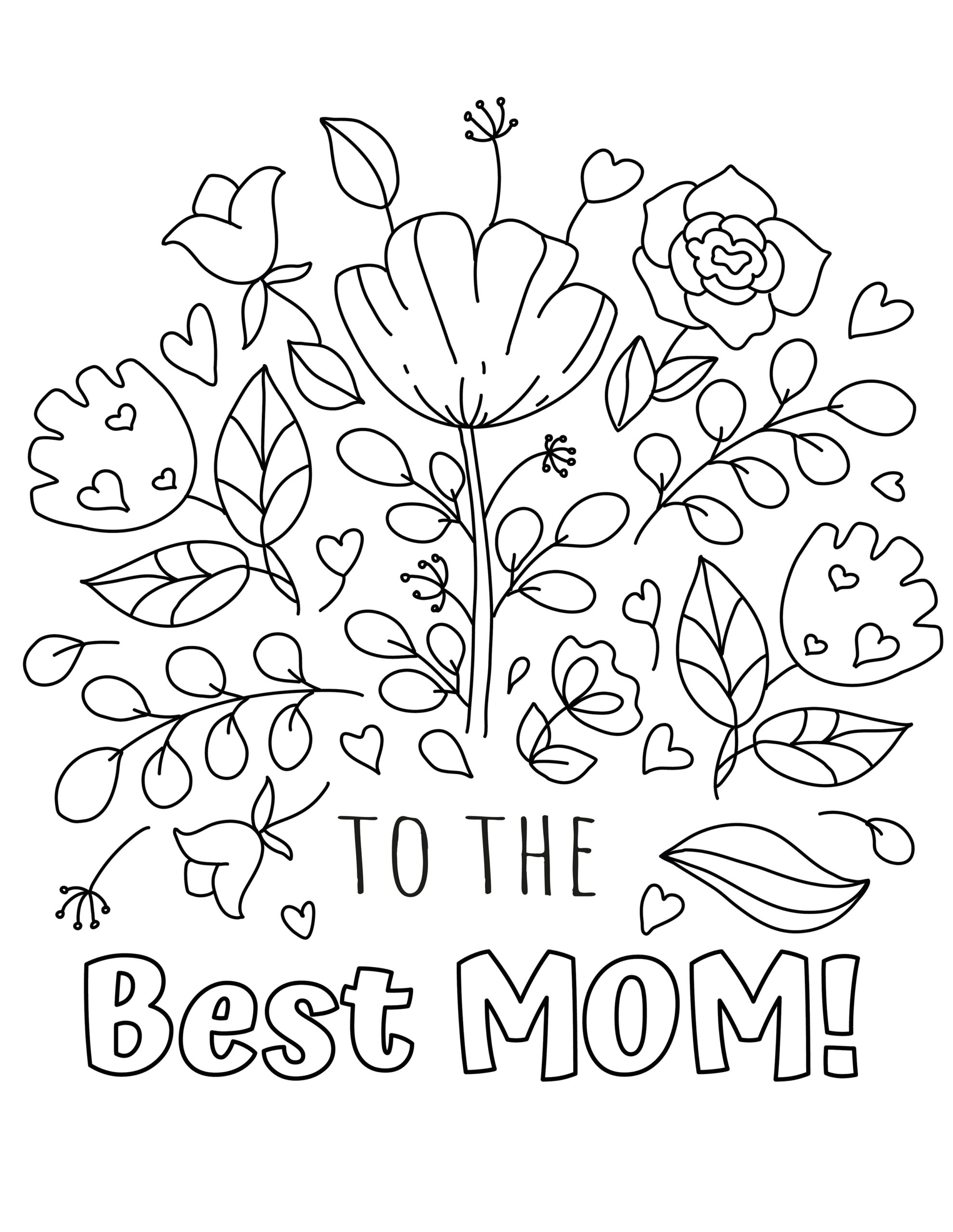 happy mothers day coloring pages