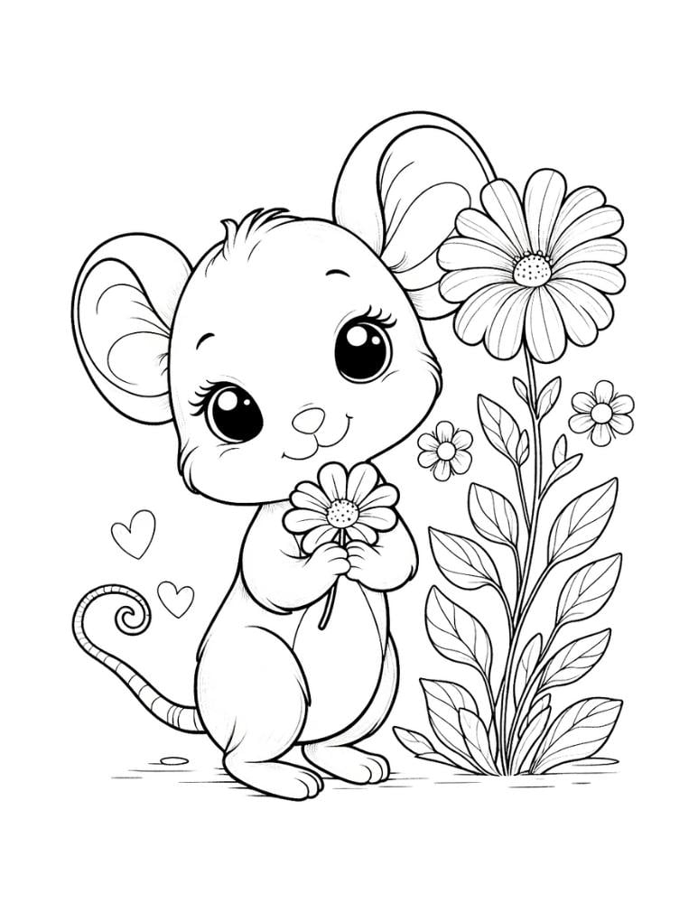 Free Mouse Coloring Pages For Kids
