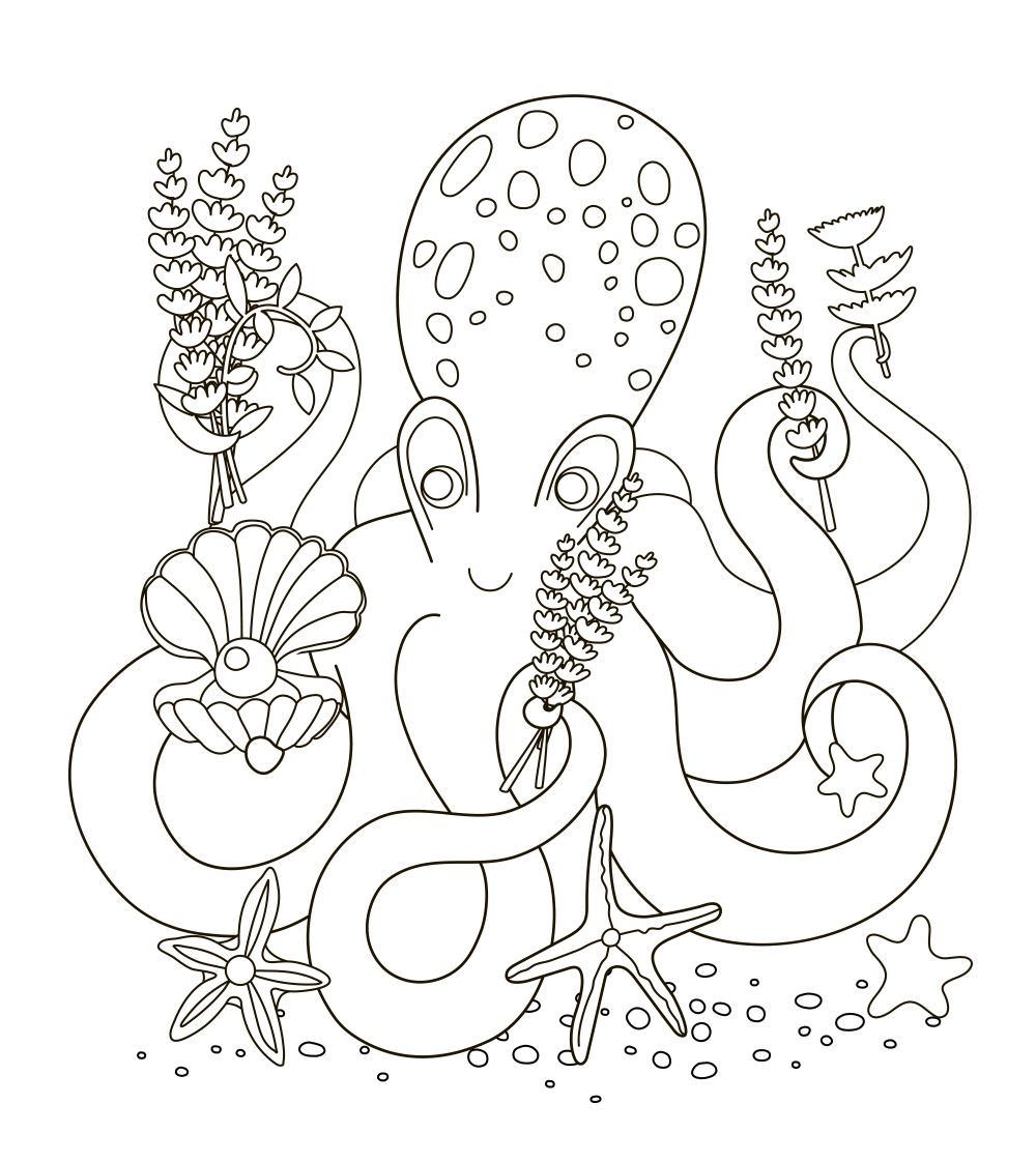 Free OCTOPUS Coloring Pages For Download Printable PDF 