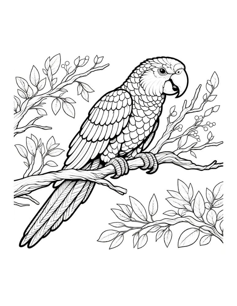 Free Parrot Coloring Pages For Kids Free Parrot Coloring Pages For Kids
