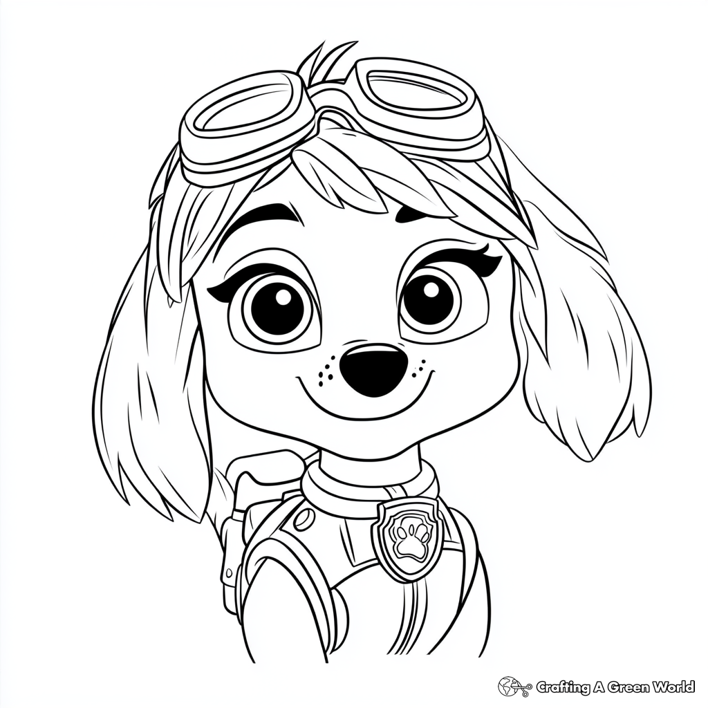 Free Paw Patrol Skye Coloring Pages 2025 