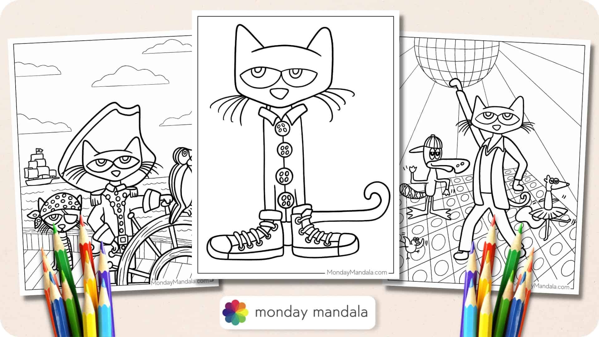 Free Pete The Cat Coloring Pages 2025 
