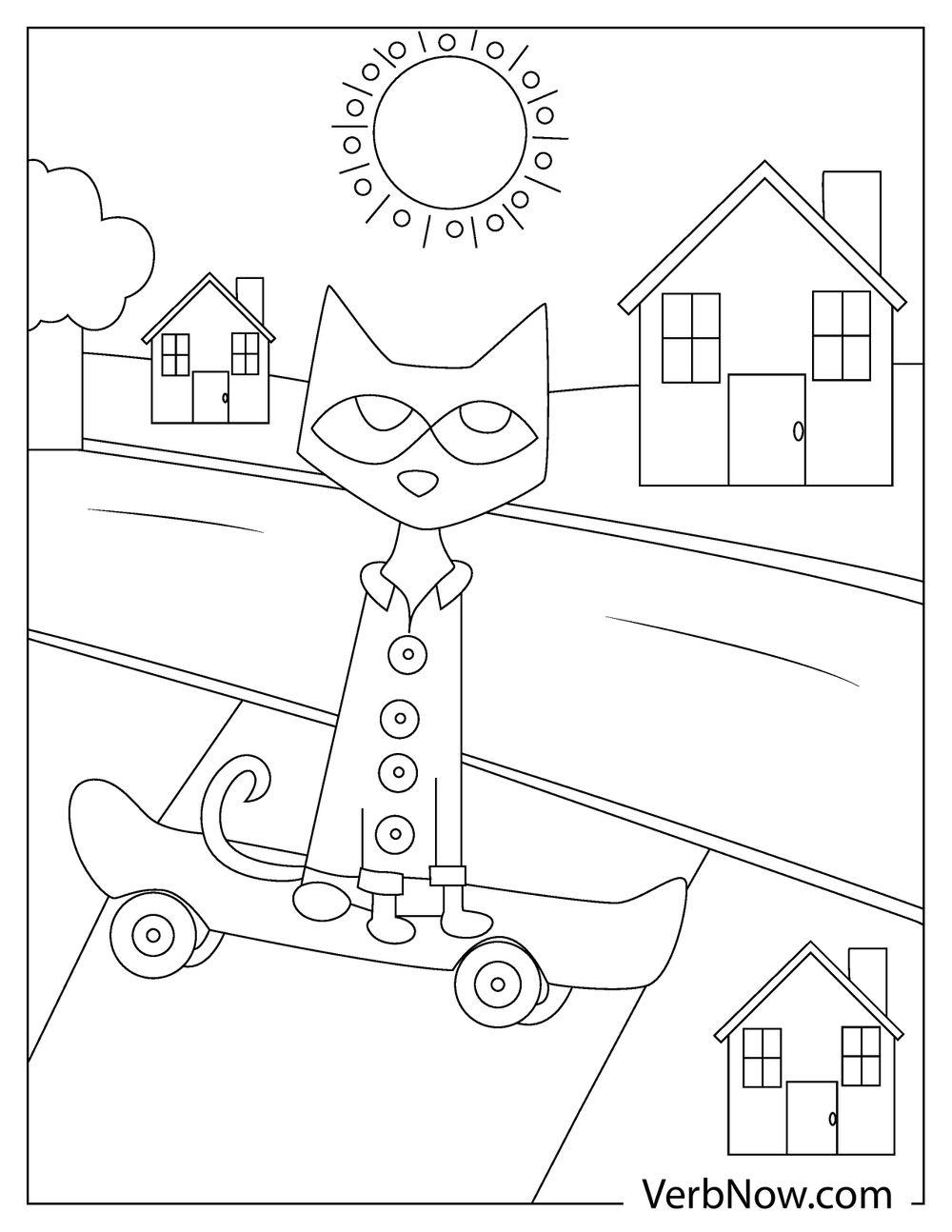 Free PETE THE CAT Coloring Pages For Download Printable PDF 