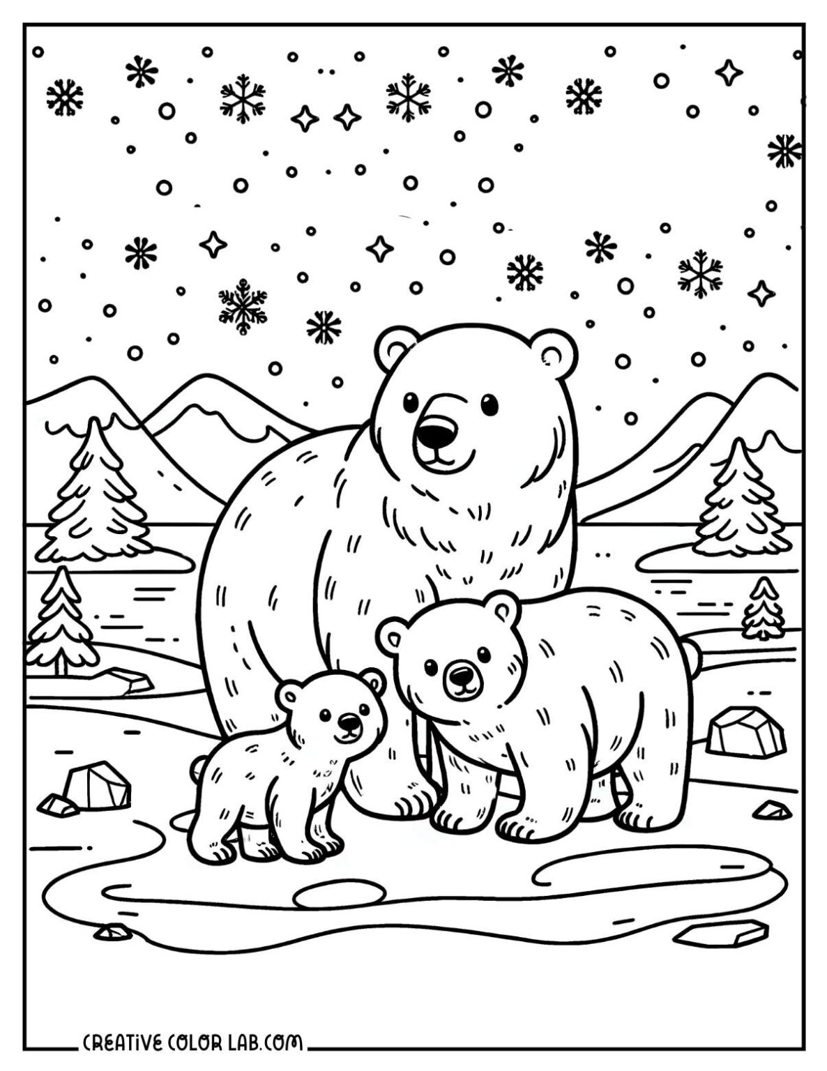 Free Polar Bear Coloring Pages Printable PDFs Free Polar Bear Coloring Pages Printable PDFs