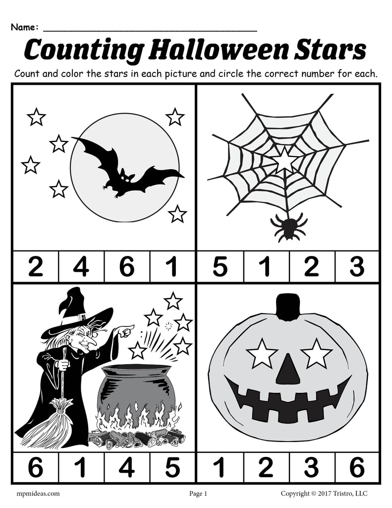 halloween worksheet preschool