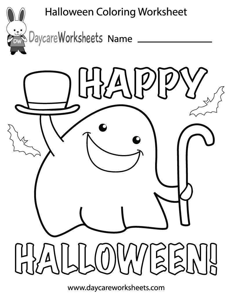 Free Preschool Halloween Coloring Worksheet Free Preschool Halloween Coloring Worksheet