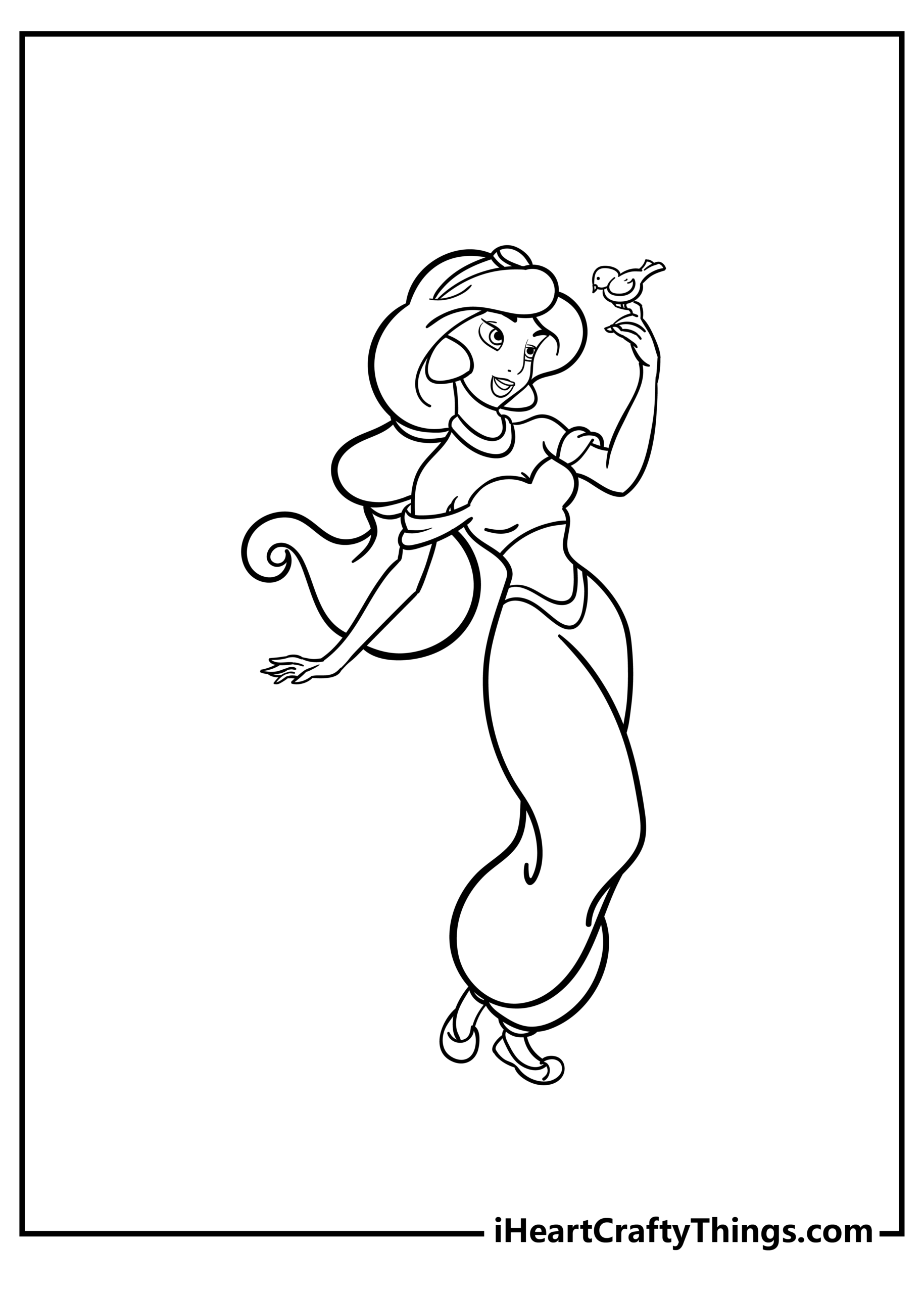 Free Princess Jasmine Coloring Pages Free Princess Jasmine Coloring Pages