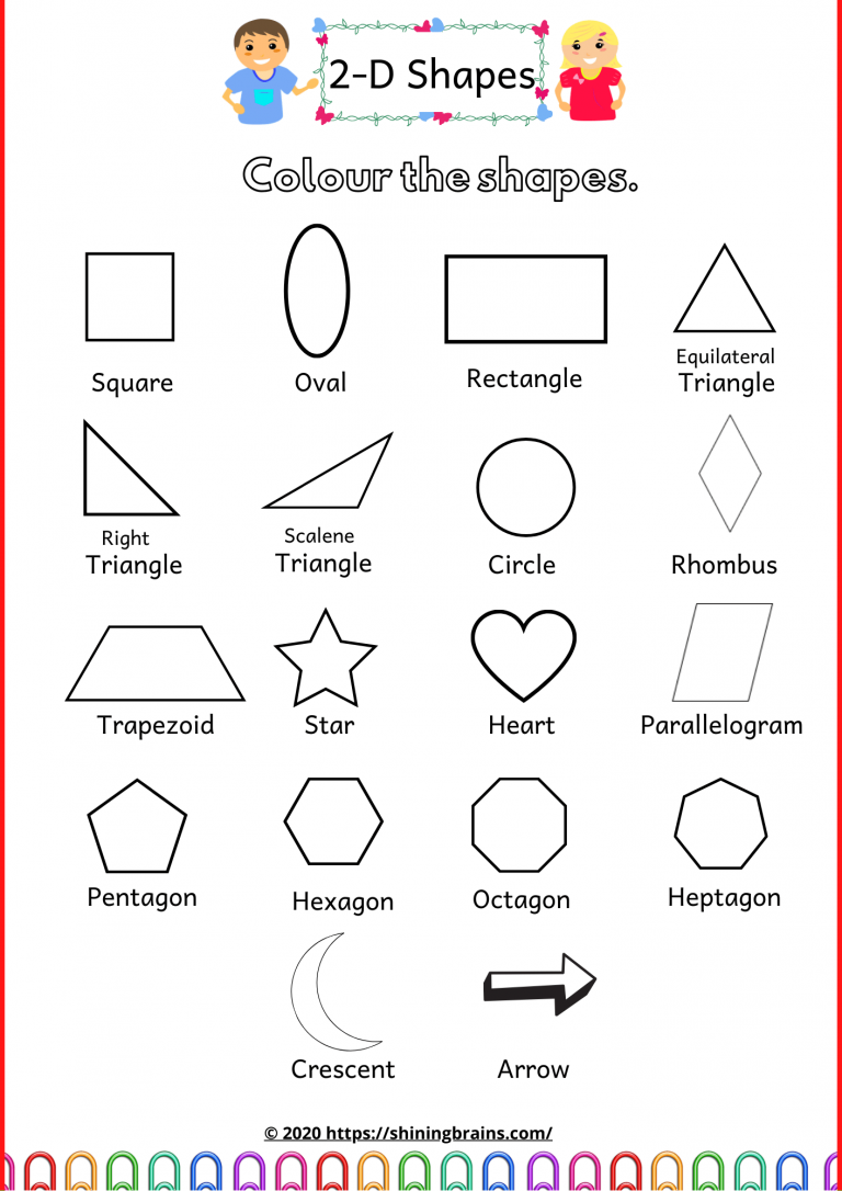 Free Printable 2d Shapes Worksheets
