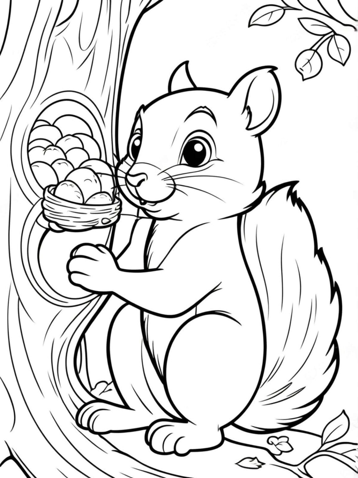 Free Printable 30 Squirrel Coloring Pages For Kids