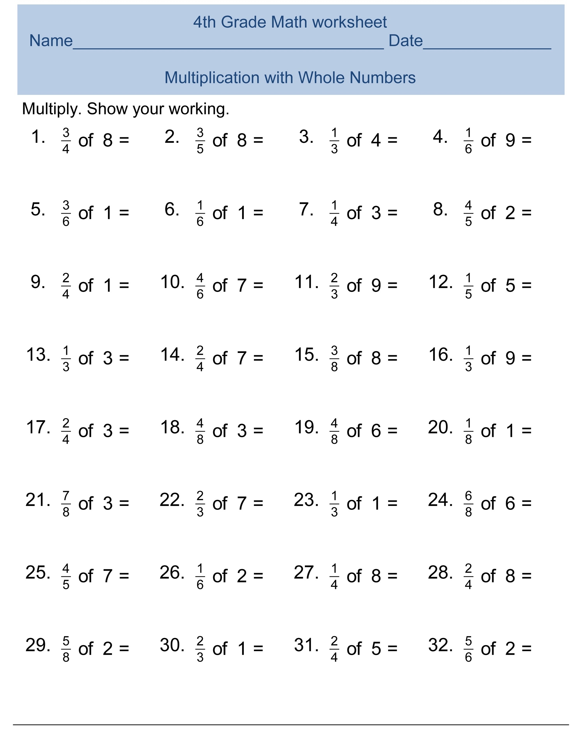 Free Printable 4th Grade Math Worksheets Perkins Free Printable 4th Grade Math Worksheets Perkins