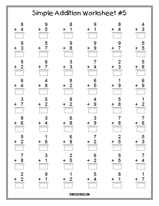 Free Printable Addition Worksheets Kindergarten Fun Printables For 