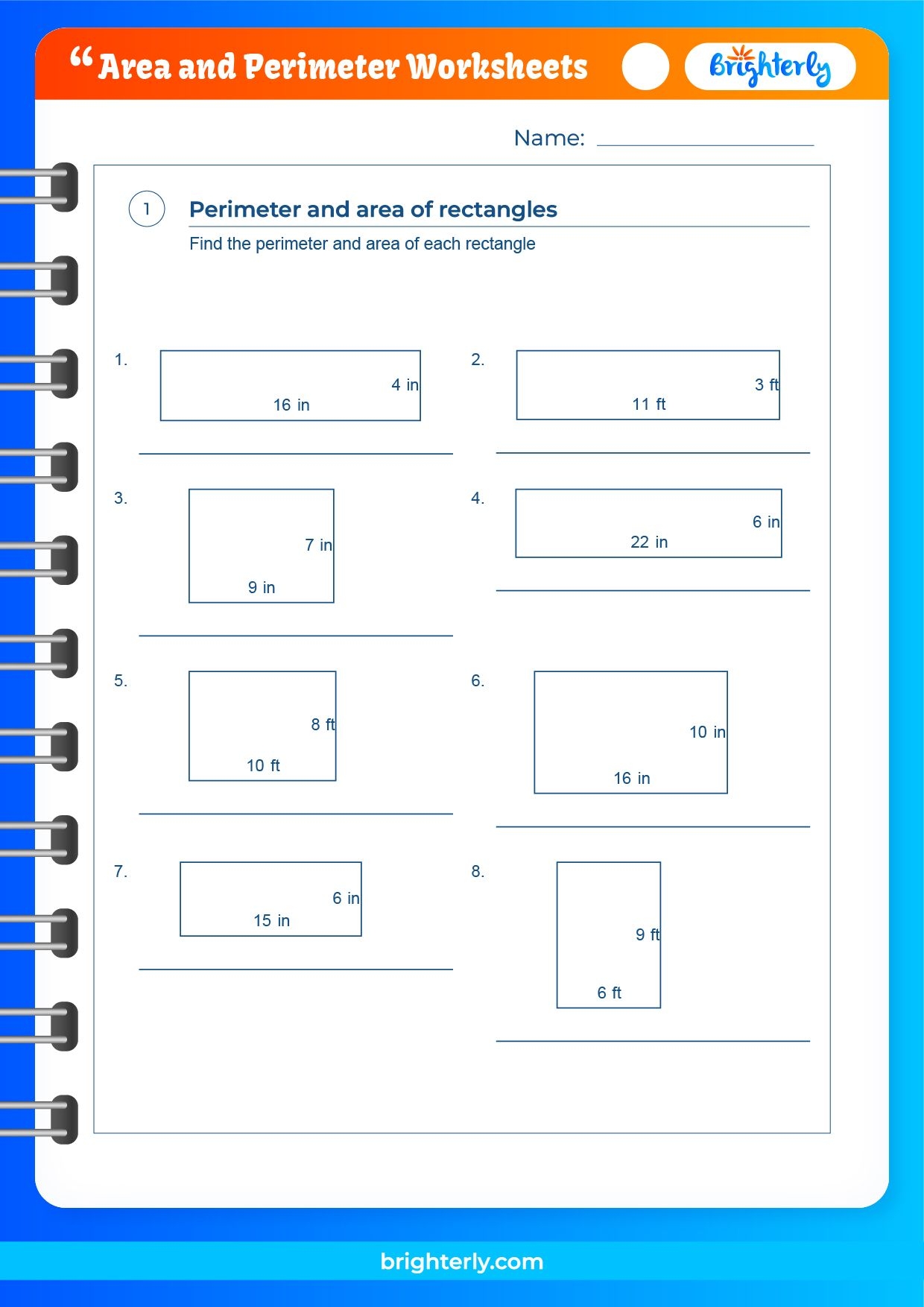 Free Printable Area And Perimeter Worksheets For Kids PDFs Brighterly