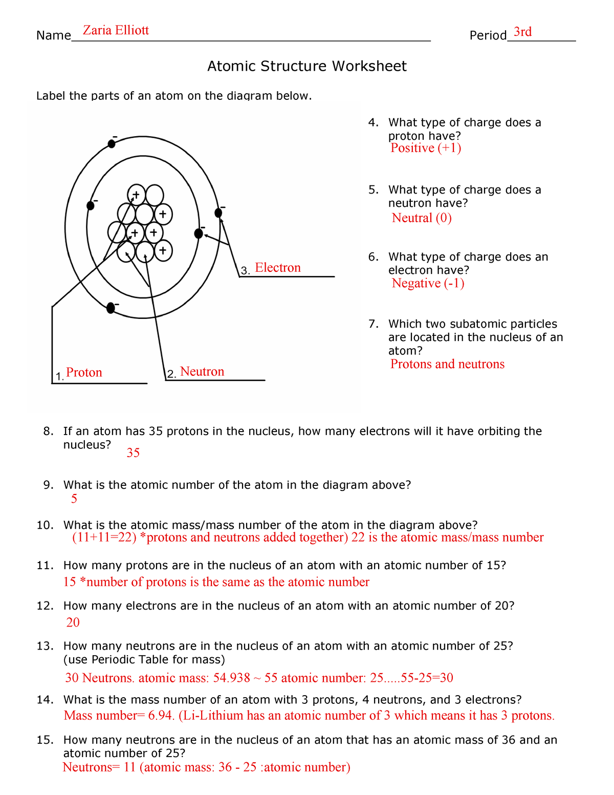 Free Printable Atomic Structure Worksheets Worksheets Library Free Printable Atomic Structure Worksheets Worksheets Library