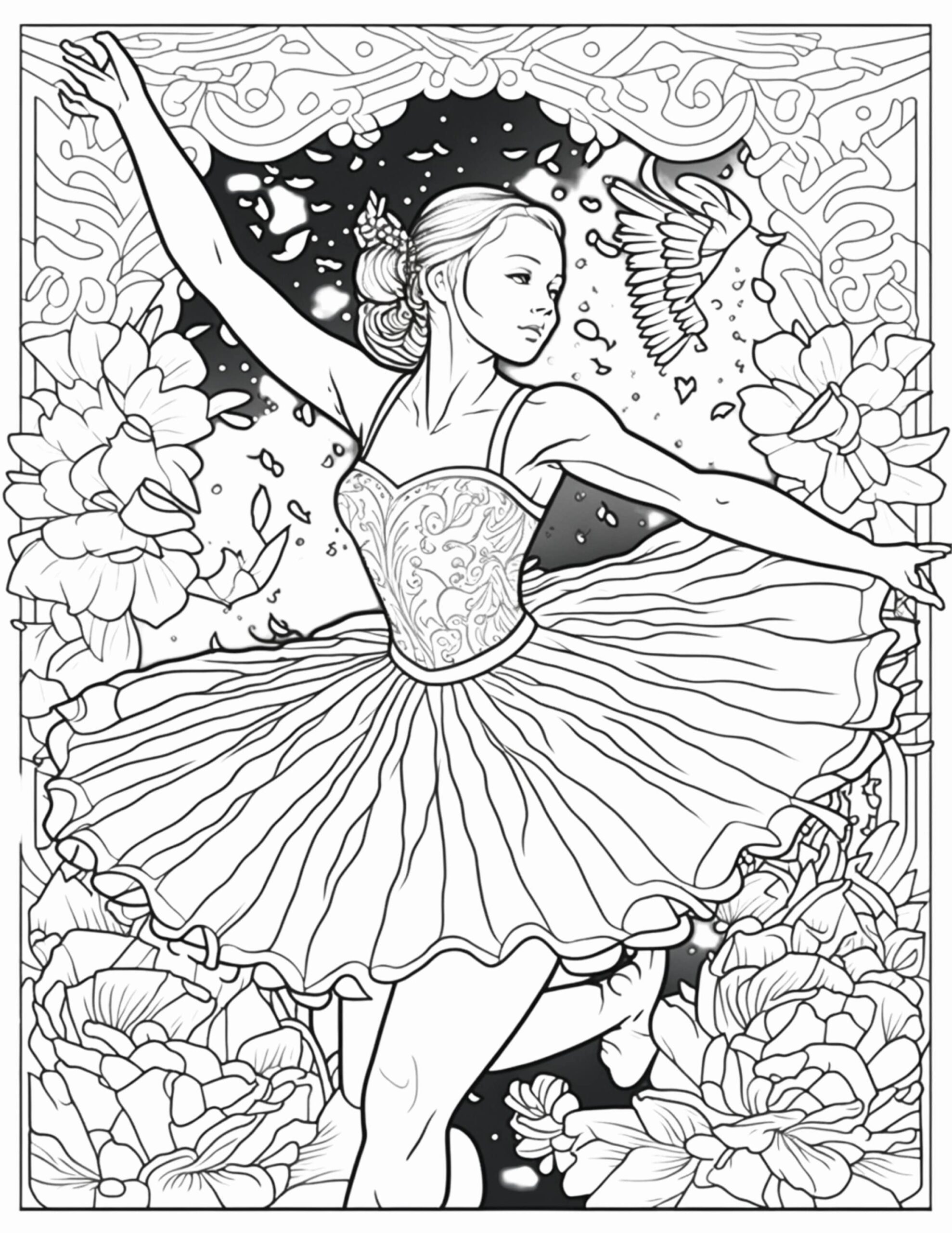 Free Printable Ballerina Coloring Pages Printable Coloring Pages 