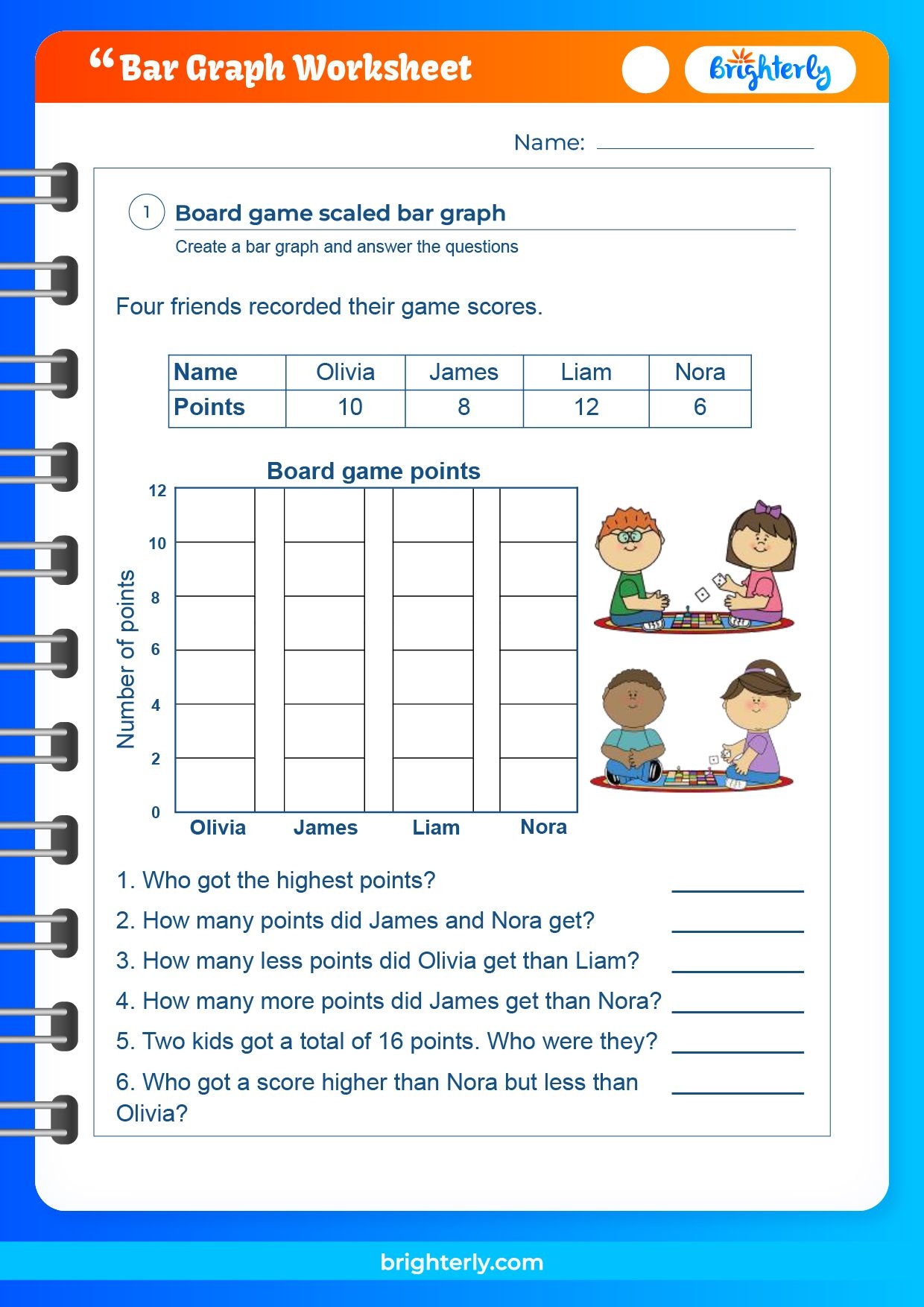 Free Printable Bar Graph Worksheets For Kids PDFs Brighterly Free Printable Bar Graph Worksheets For Kids PDFs Brighterly
