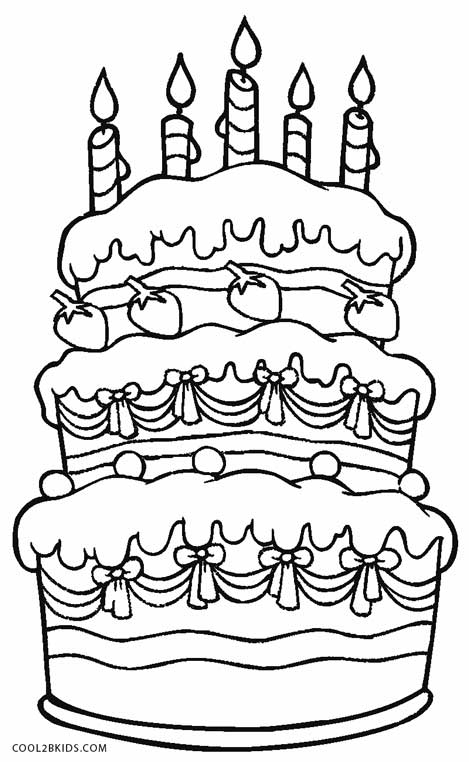 Free Printable Birthday Cake Coloring Pages For Kids Free Printable Birthday Cake Coloring Pages For Kids