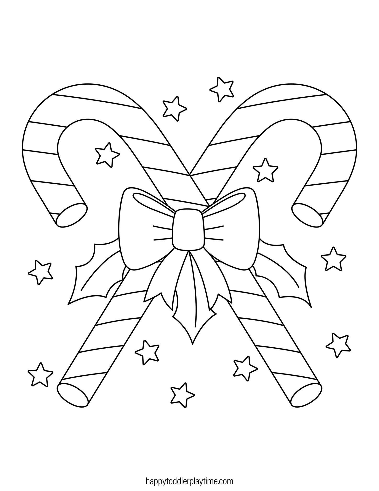 Free Printable Candy Cane Coloring Pages For Kids Happy Toddler Playtime