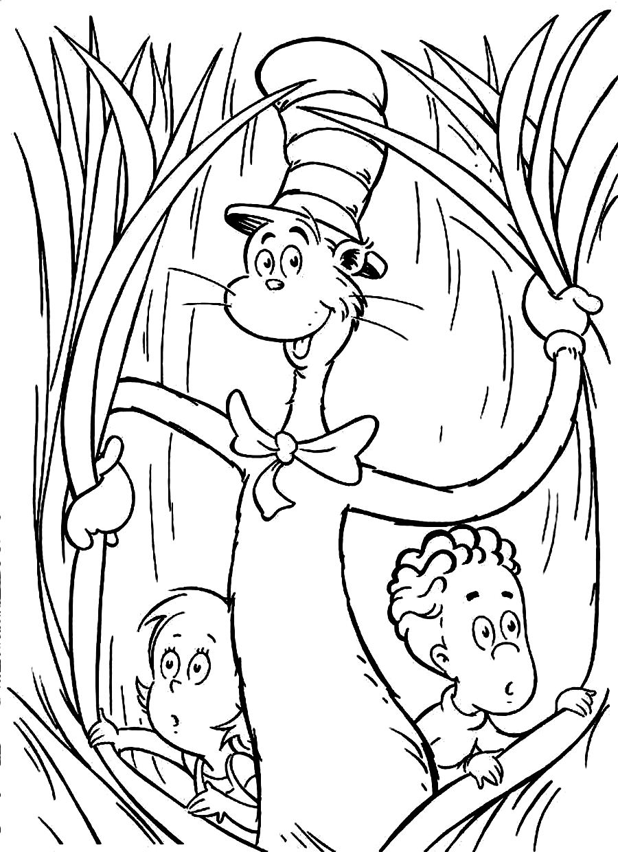 cat in the hat coloring pages cat in the hat coloring pages