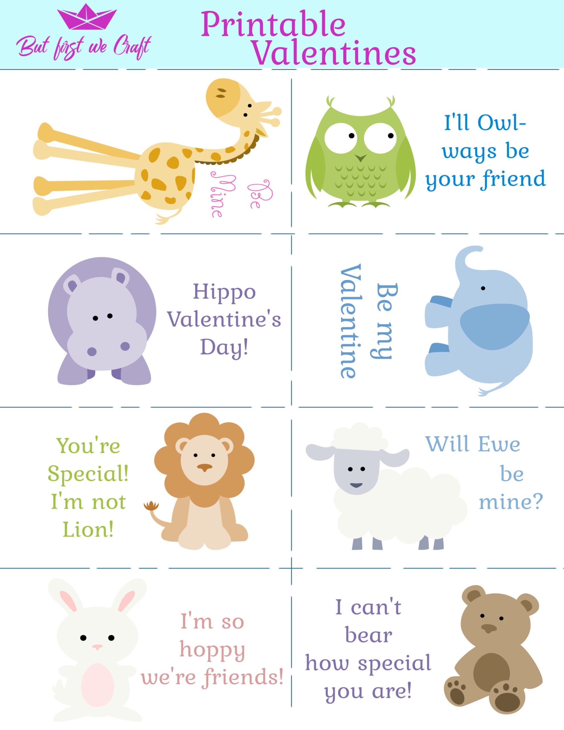 Free Printable Childrens Valentines Day Cards FREE Printable A Z