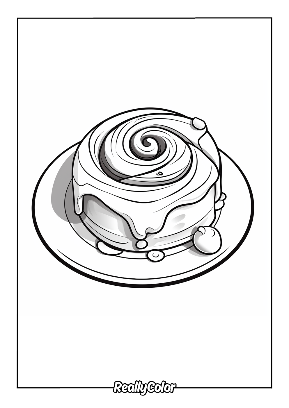 cinnamon roll coloring page