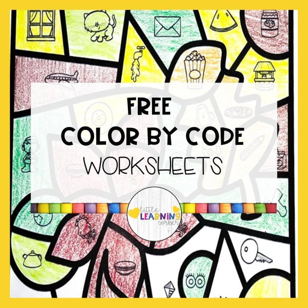 Free Printable Color By Code Worksheets Little Learning Corner Free Printable Color By Code Worksheets Little Learning Corner