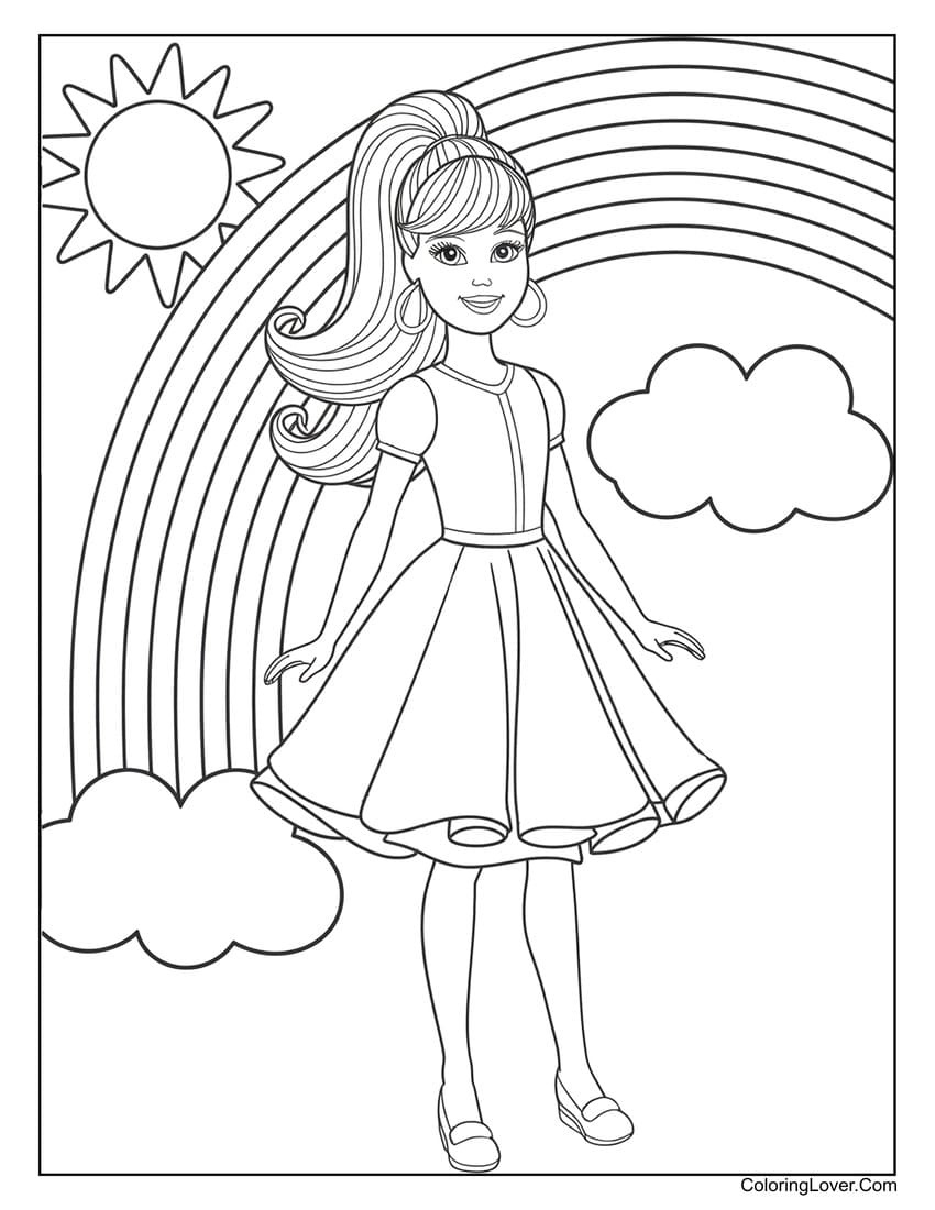 barbie coloring pages free barbie coloring pages free