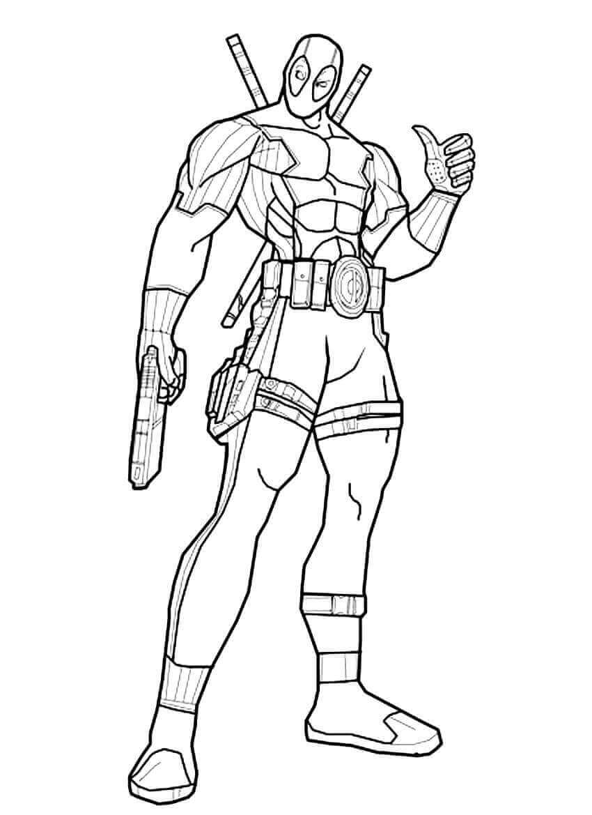 Free Printable Deadpool Coloring Pages