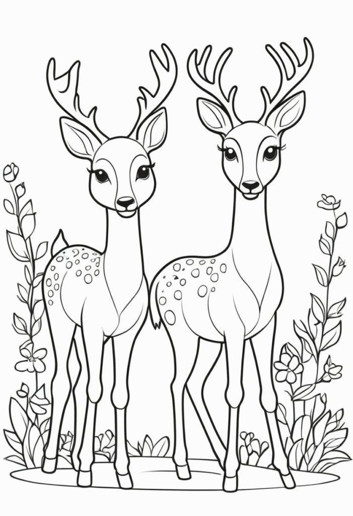 deer coloring pages