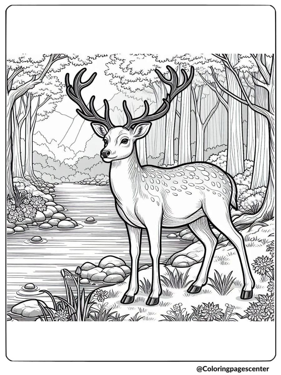 Free Printable Deer Coloring Pages