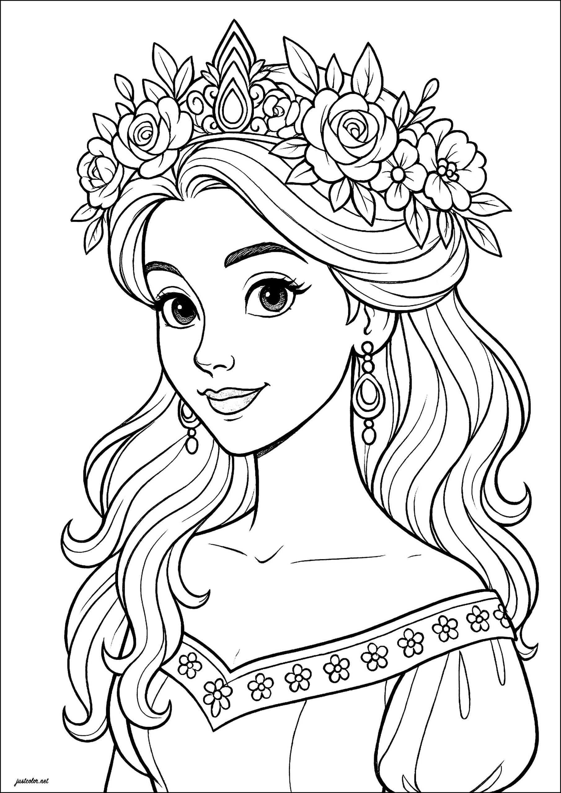 Free Printable Disney Princesses Coloring Pages 2025 