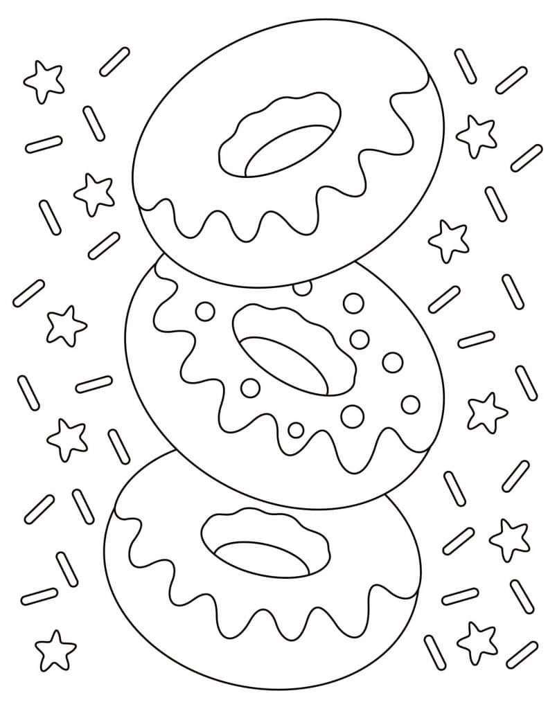 Free Printable Donut Coloring Pages A Crazy Family