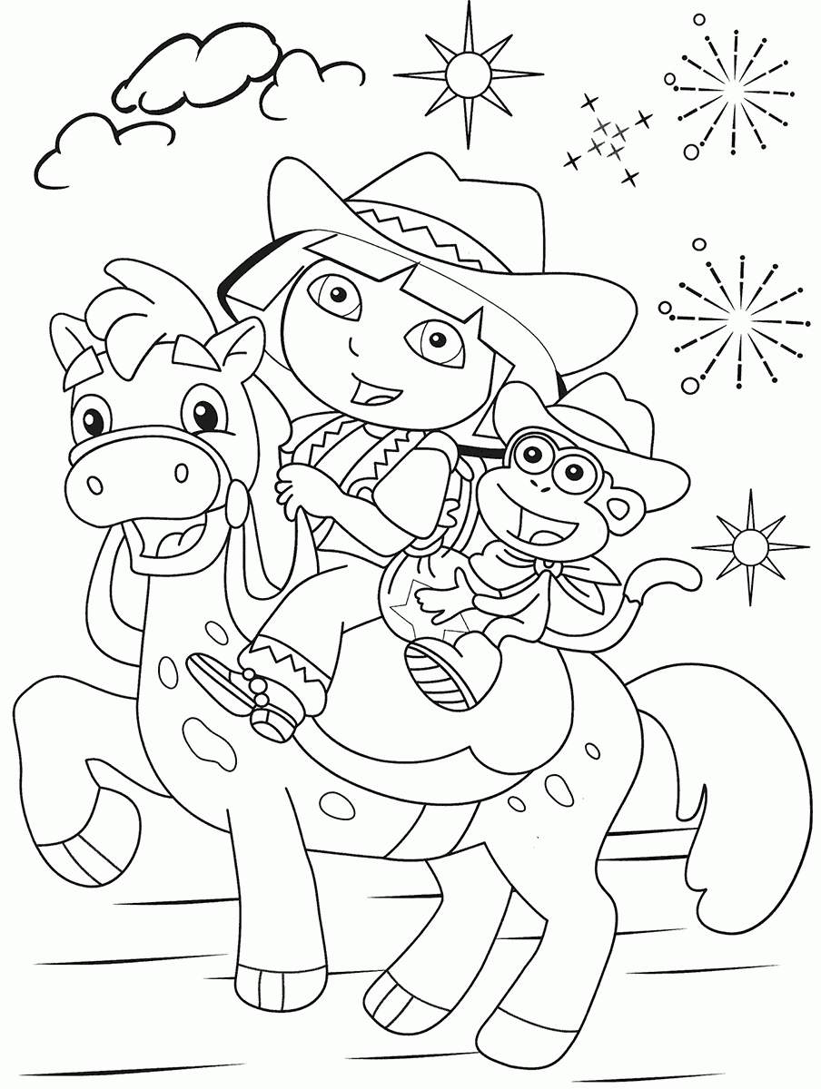 Free Printable Dora The Explorer Coloring Pages For Kids