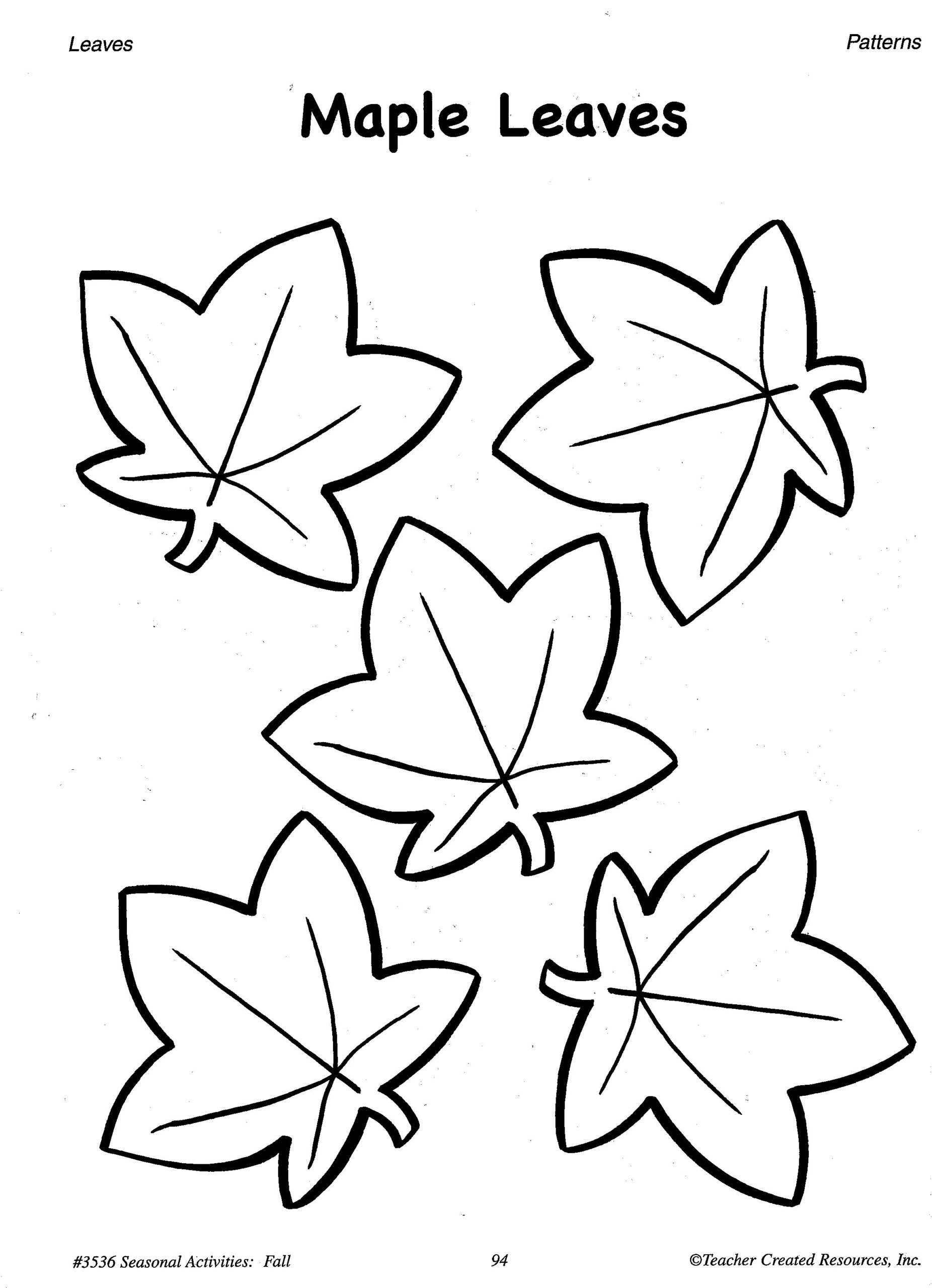 fall leaves coloring pages