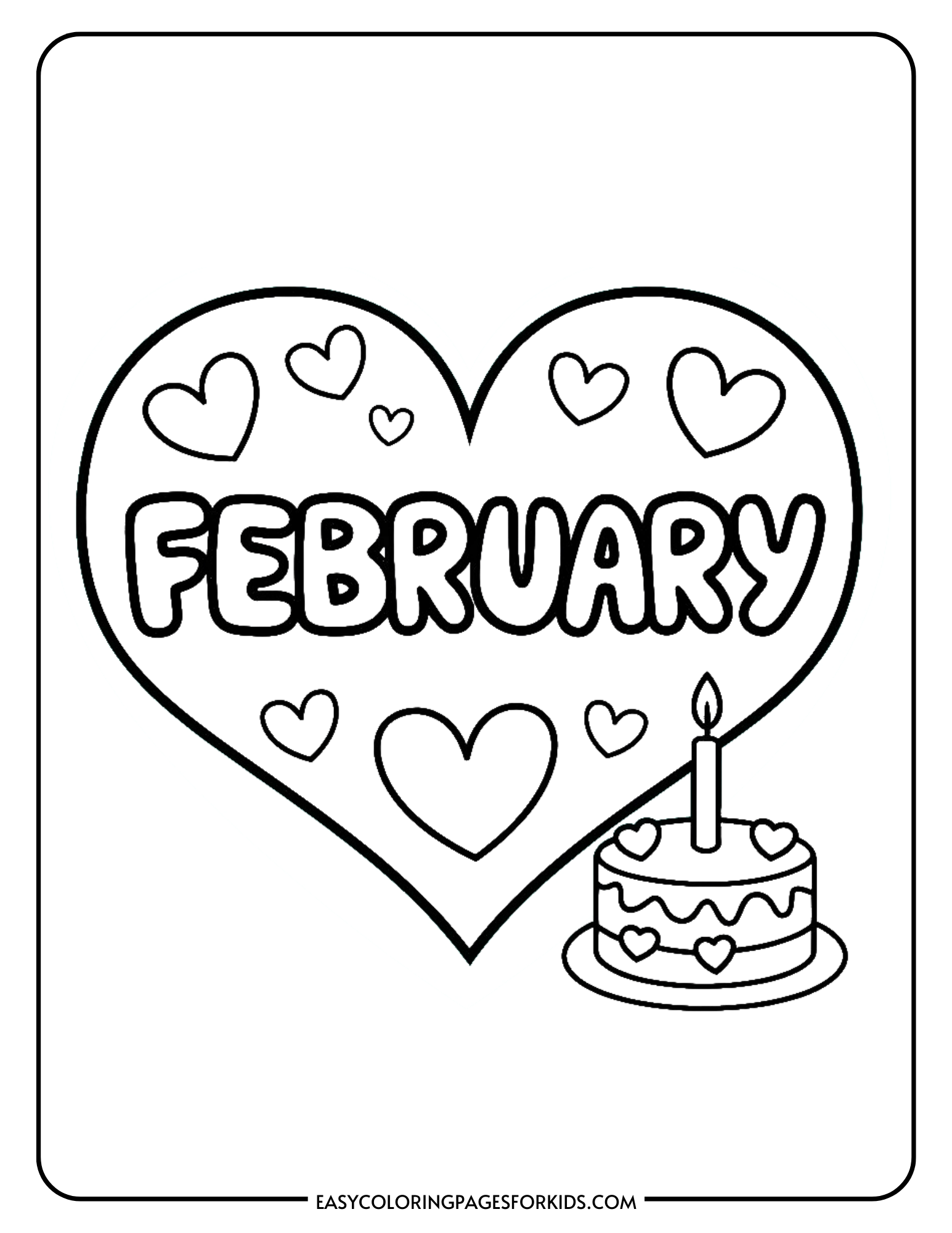 Free Printable February Coloring Pages 5 PDF Pages Easy Coloring Free Printable February Coloring Pages 5 PDF Pages Easy Coloring