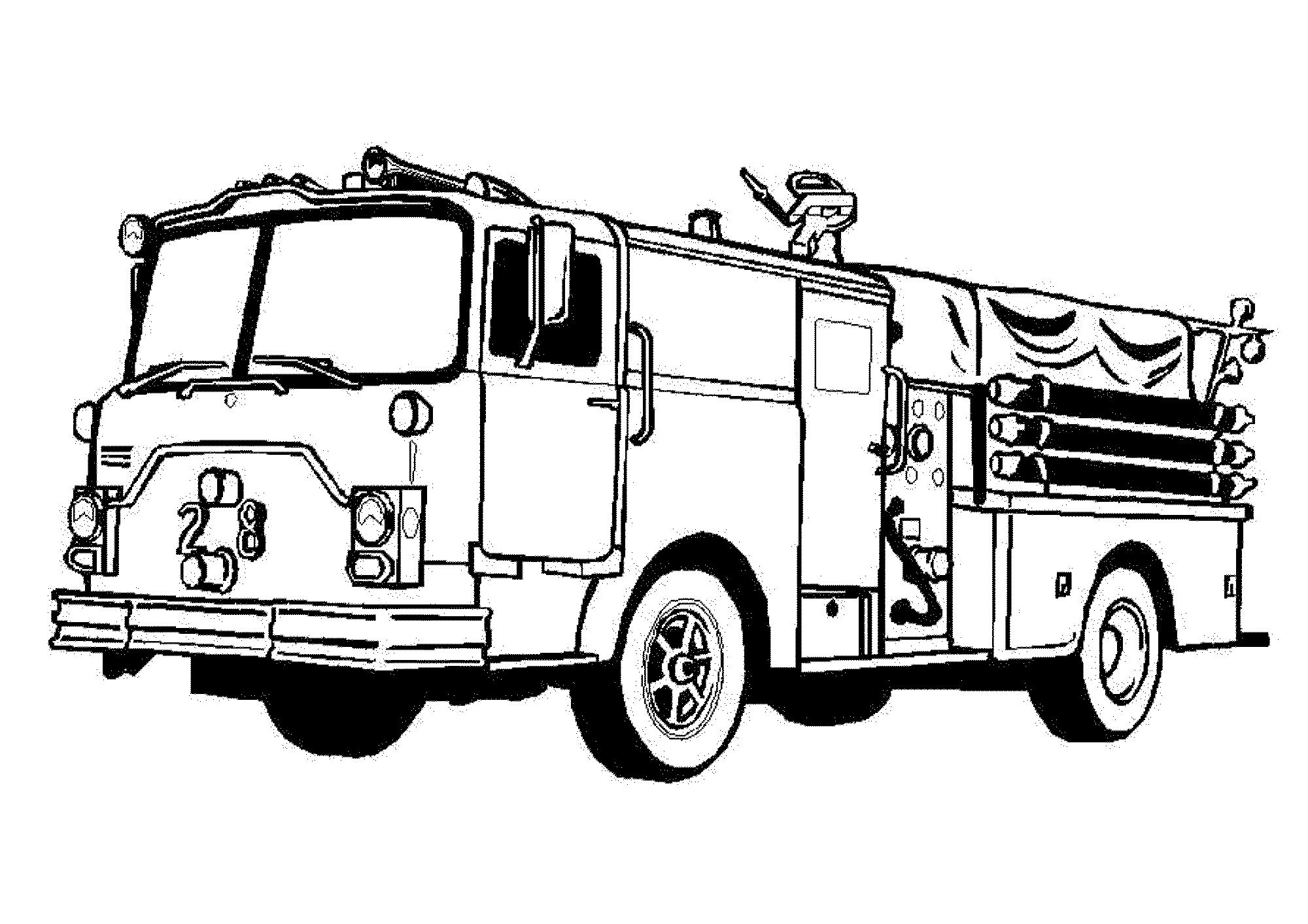 Free Printable Fire Truck Coloring Pages Coloring Home