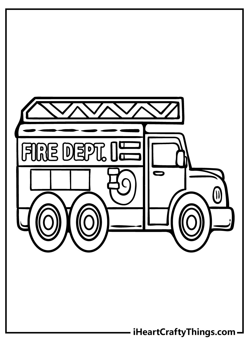 Free Printable Firetruck Coloring Pages For Kids