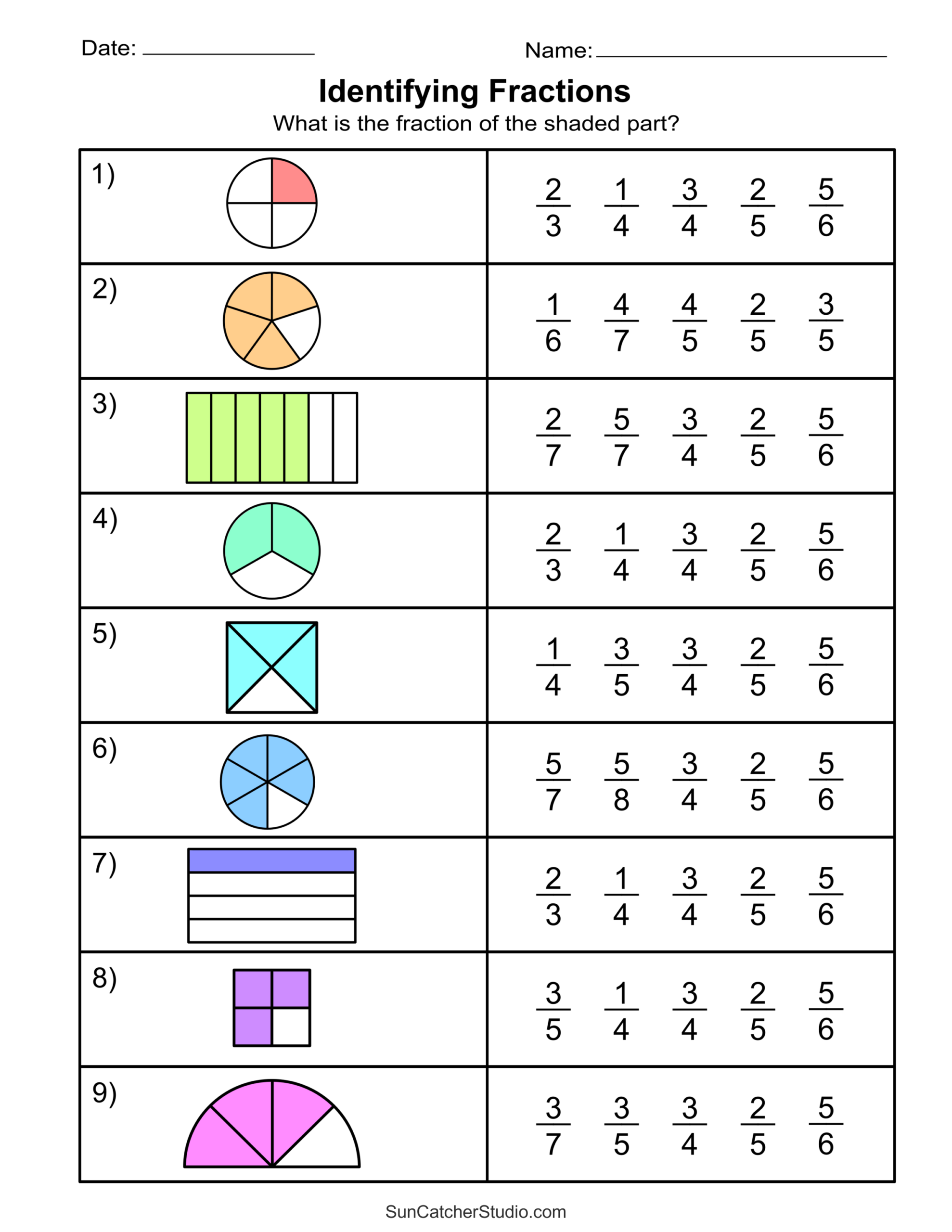 Free Printable Fractions Worksheets Grade 1 Free Printable Fractions Worksheets Grade 1