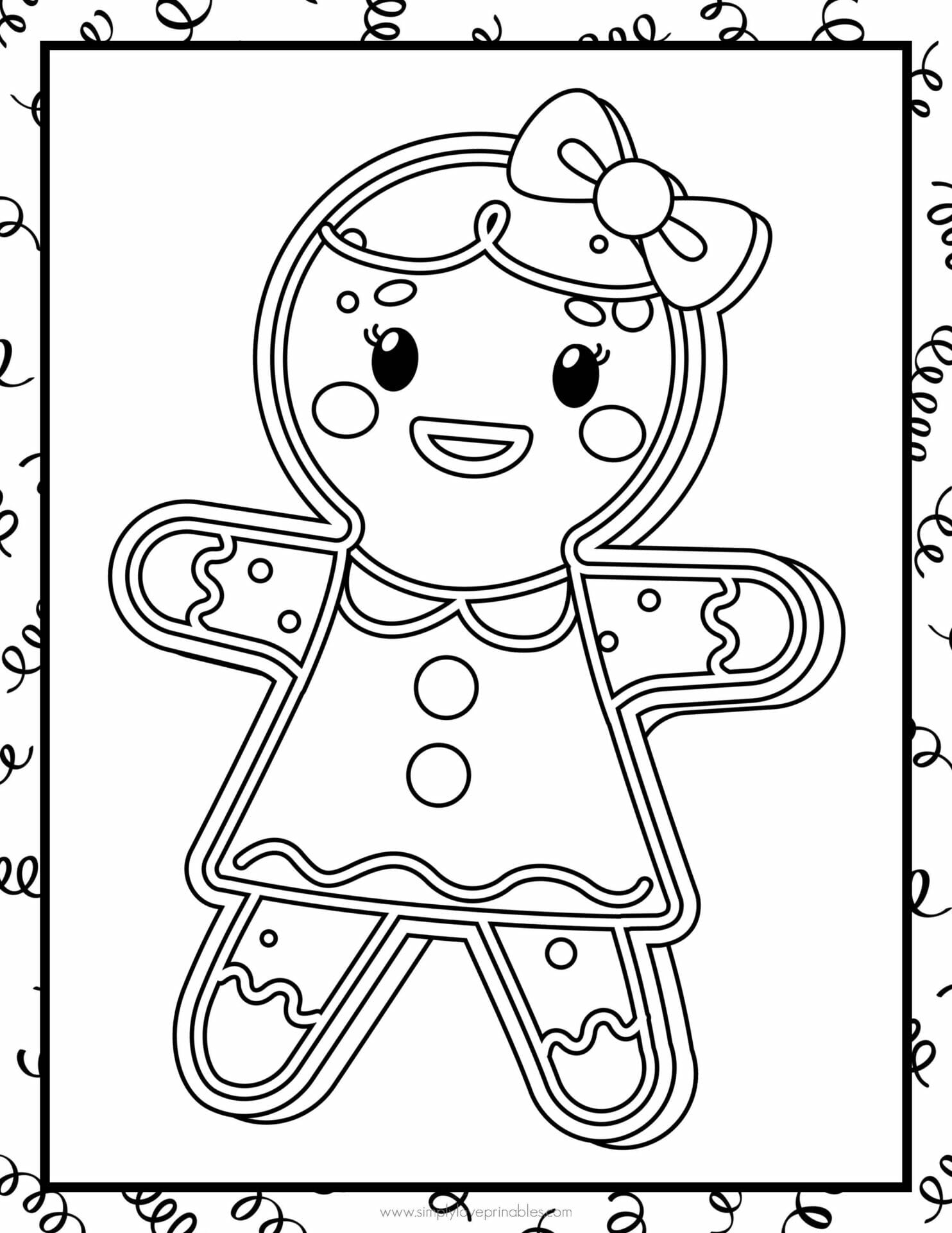 Free Printable Gingerbread Coloring Pages Simply Love Printables