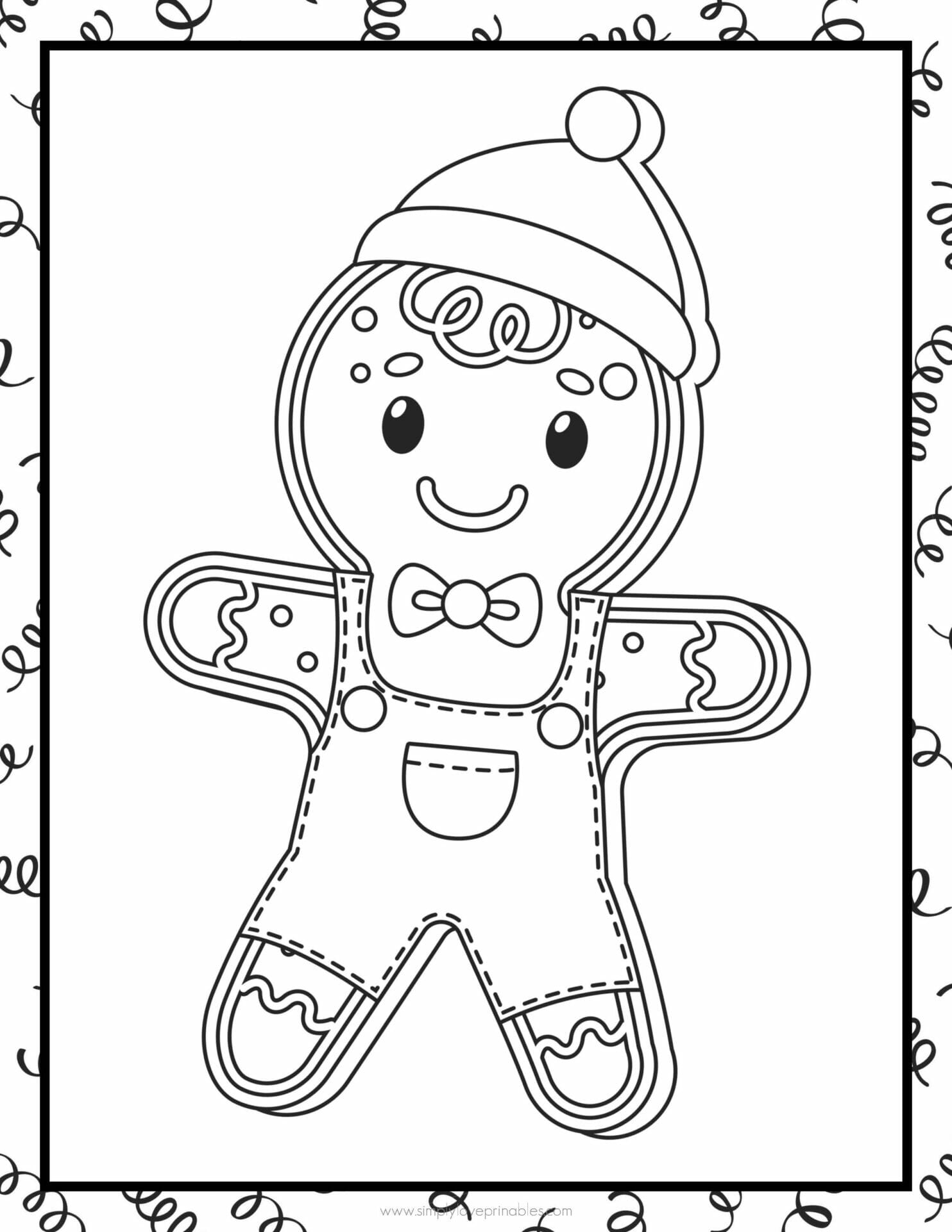 Free Printable Gingerbread Coloring Pages Simply Love Printables