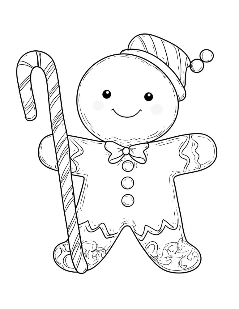 gingerbread man coloring page