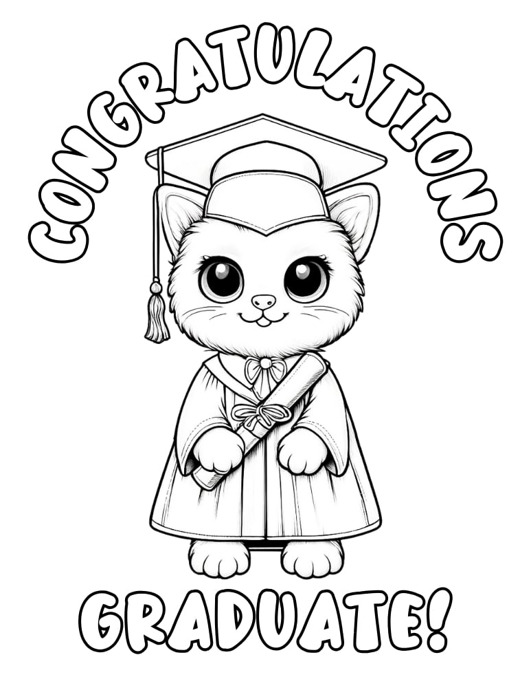 Free Printable Graduation Coloring Pages