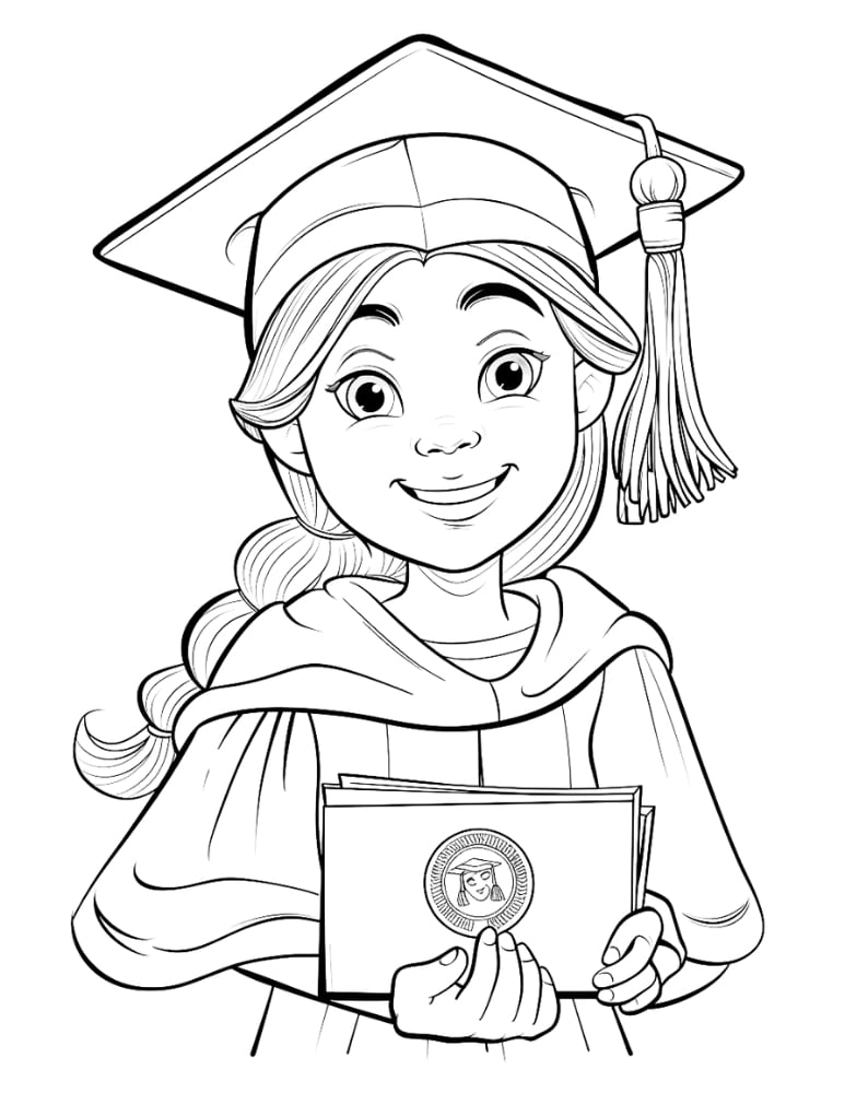 grad coloring pages