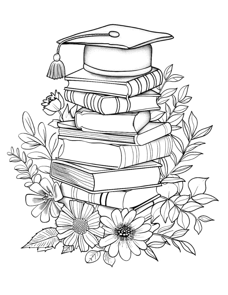 Free Printable Graduation Coloring Pages