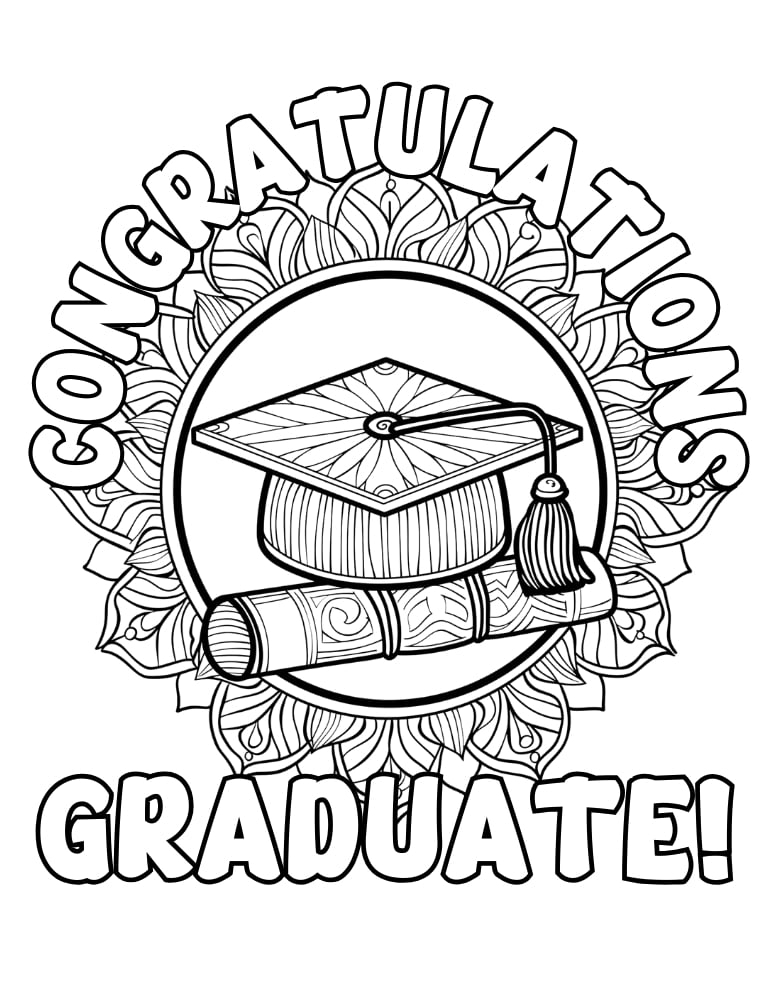 Free Printable Graduation Coloring Pages