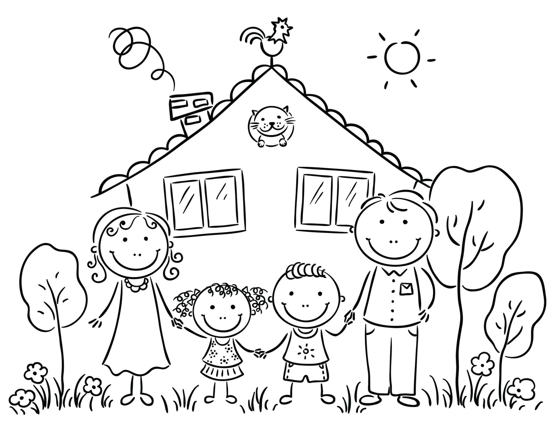 Free Printable Happy Family Coloring Pages For Kids