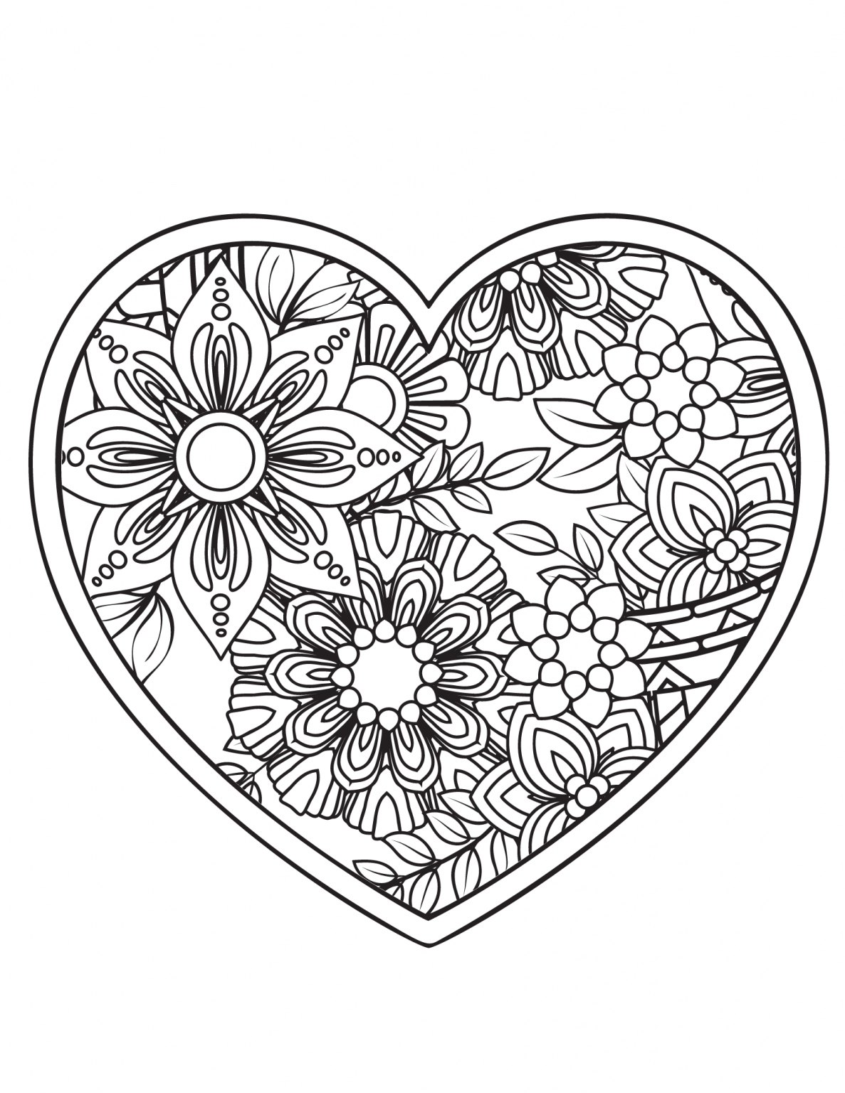 Free Printable Heart Coloring Pages For Kids And Adults Free Printable Heart Coloring Pages For Kids And Adults