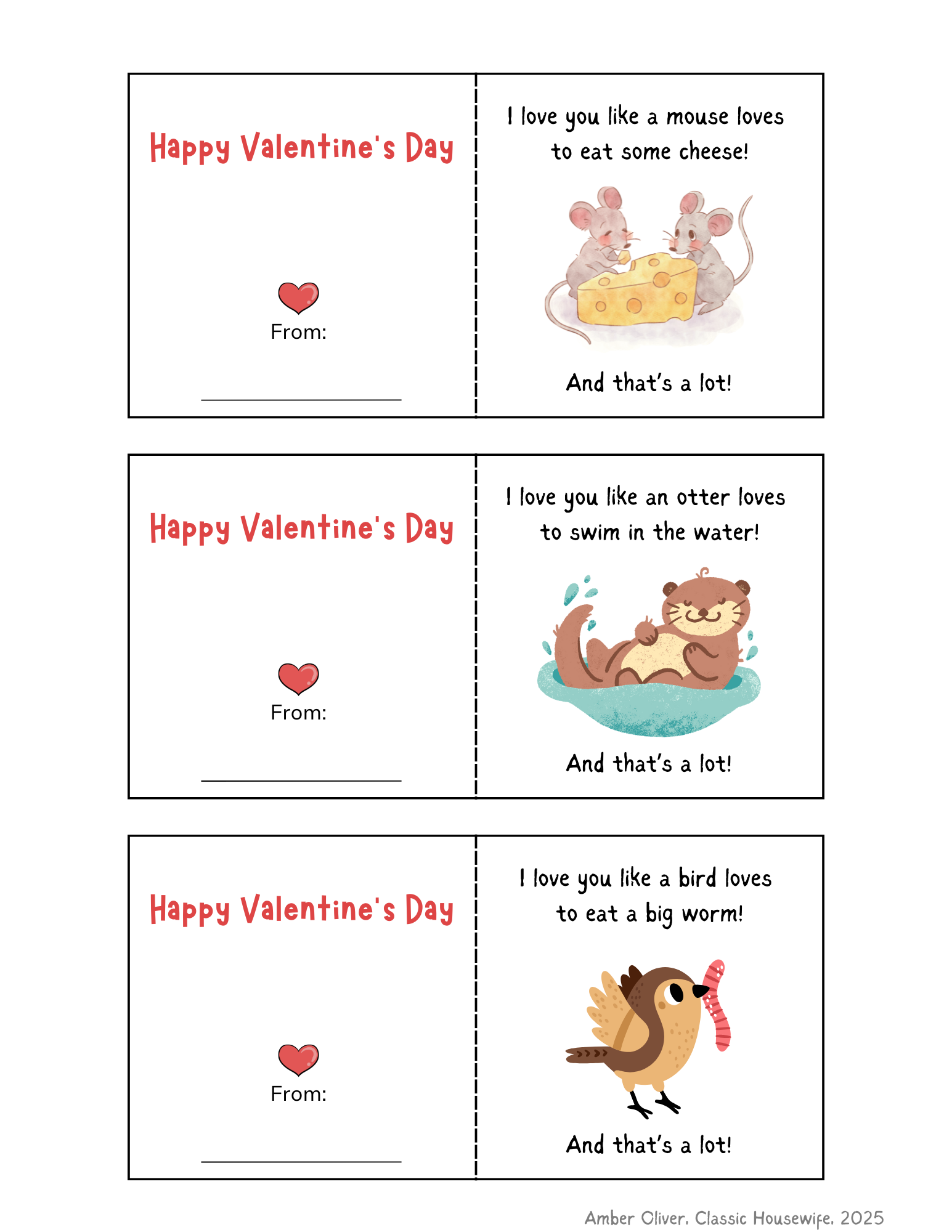 FREE Printable Kids Valentine 39 s Cards Wrinkles And Rainbows
