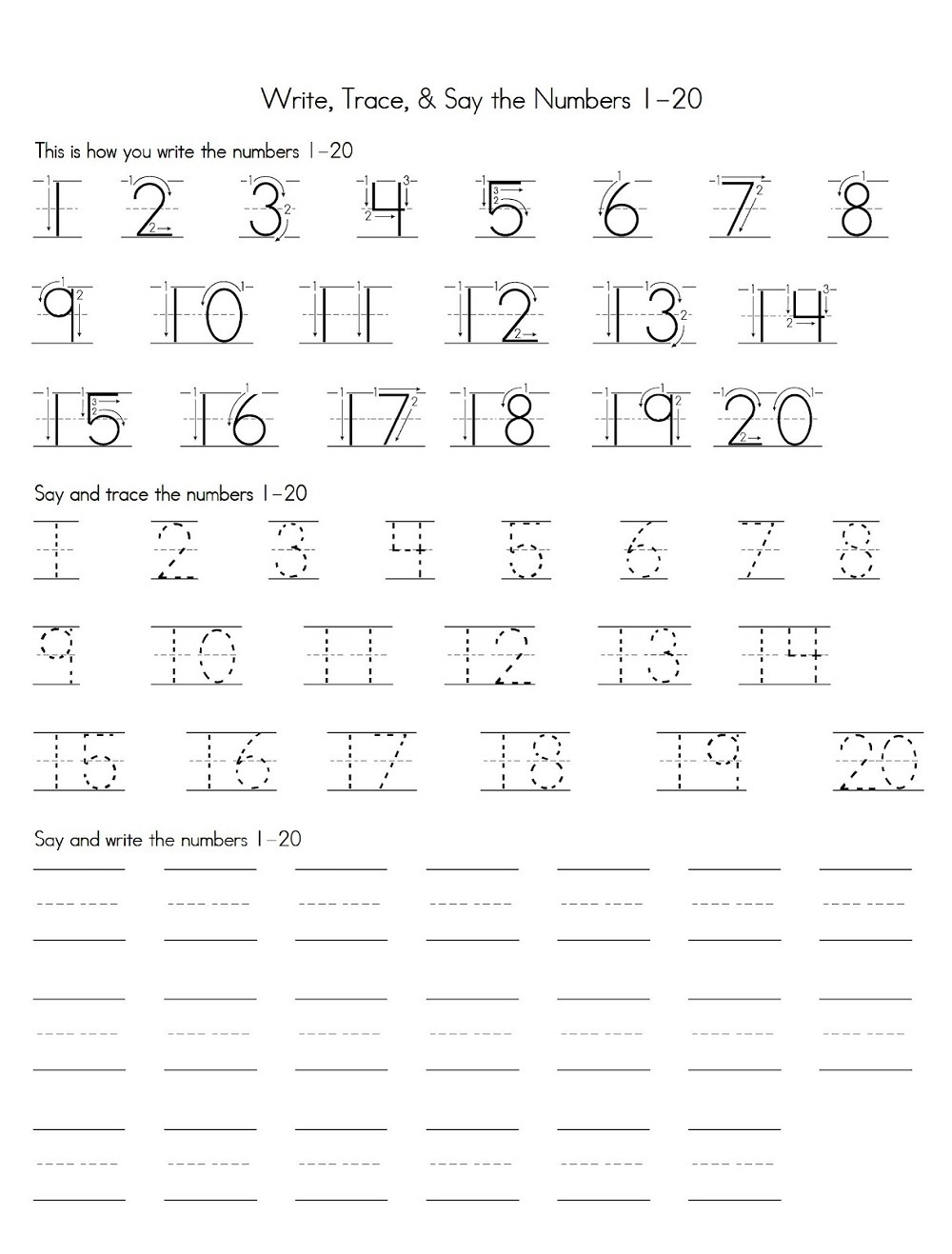 Free Printable Kindergarten Number Worksheets Activity Shelter Free Printable Kindergarten Number Worksheets Activity Shelter